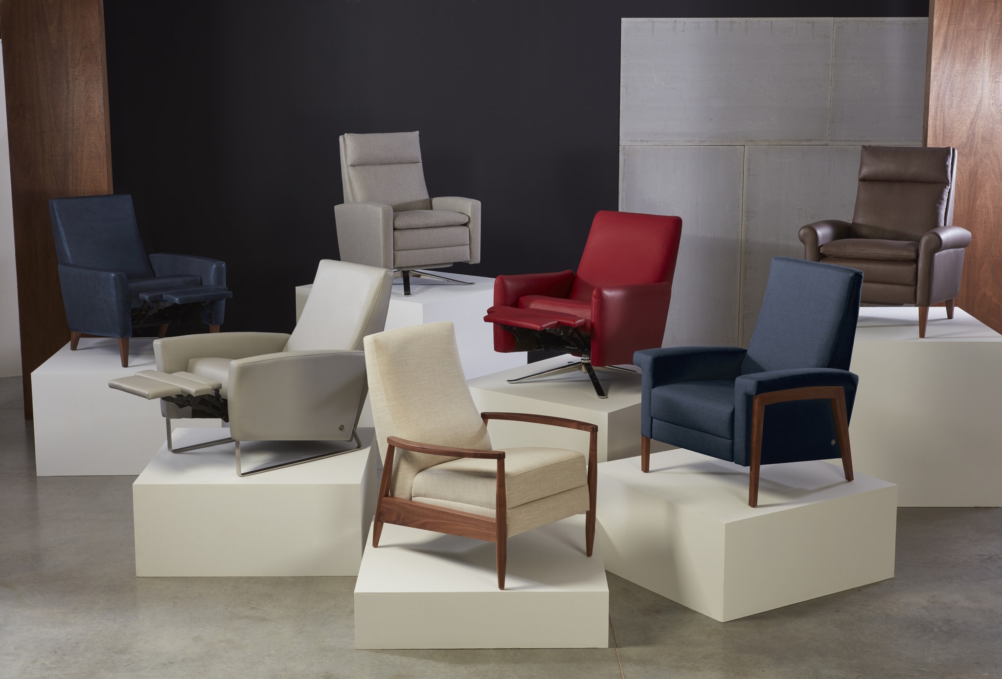 thayer coggin, milo baughman, viceroy, recliner, tighten up, american leather, reinvented, circle furniture 