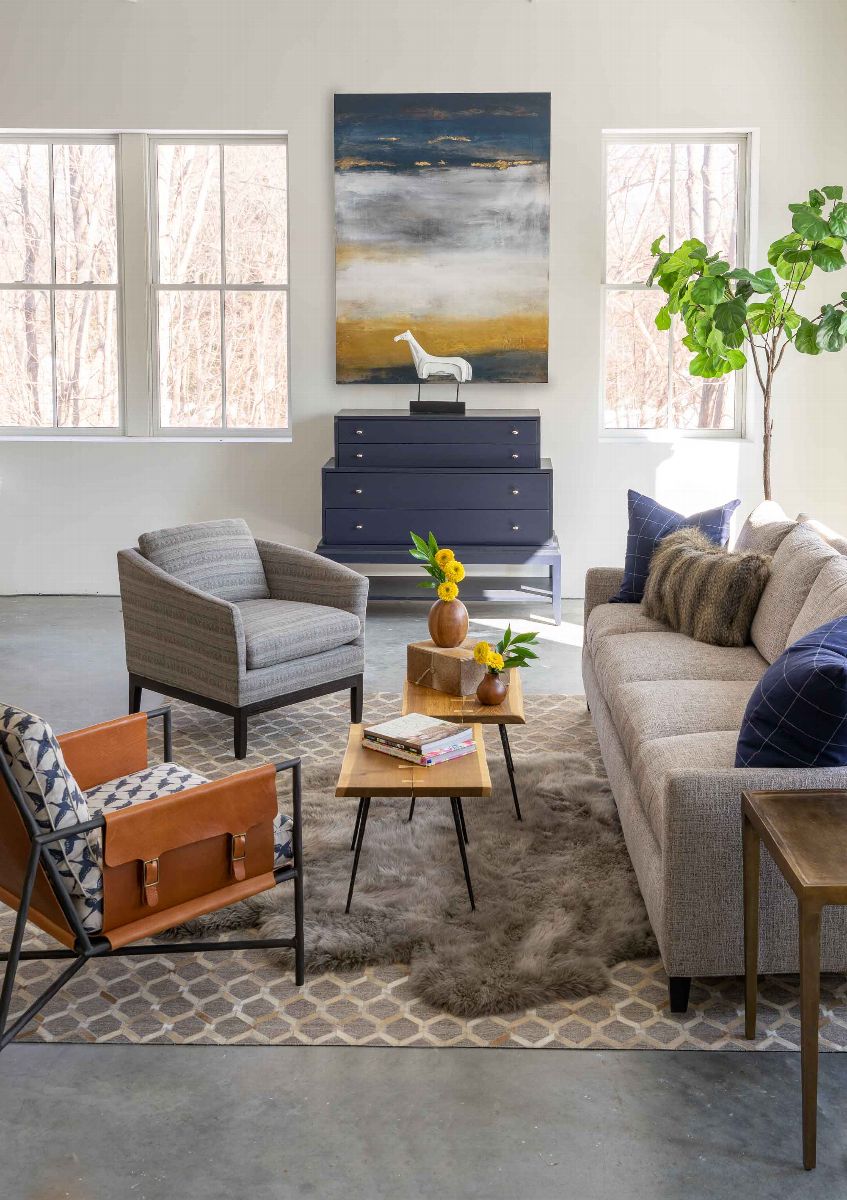 living room with natural lighting