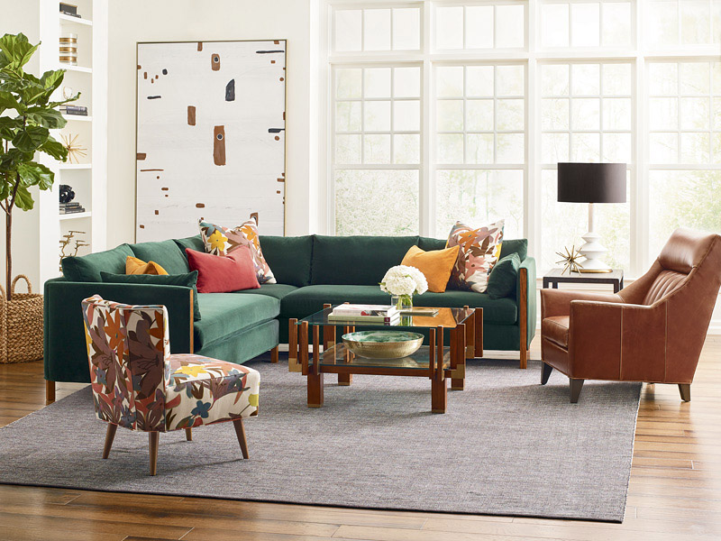 living room featuring a Nelson Sectional by CR Laine